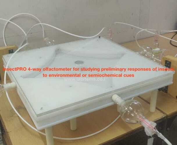 Olfactometer for entomology 4 choice chamber