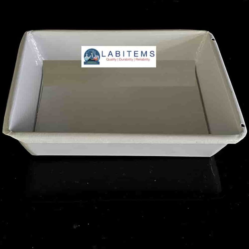 Dissection tray with powder coated metal and reusable foam