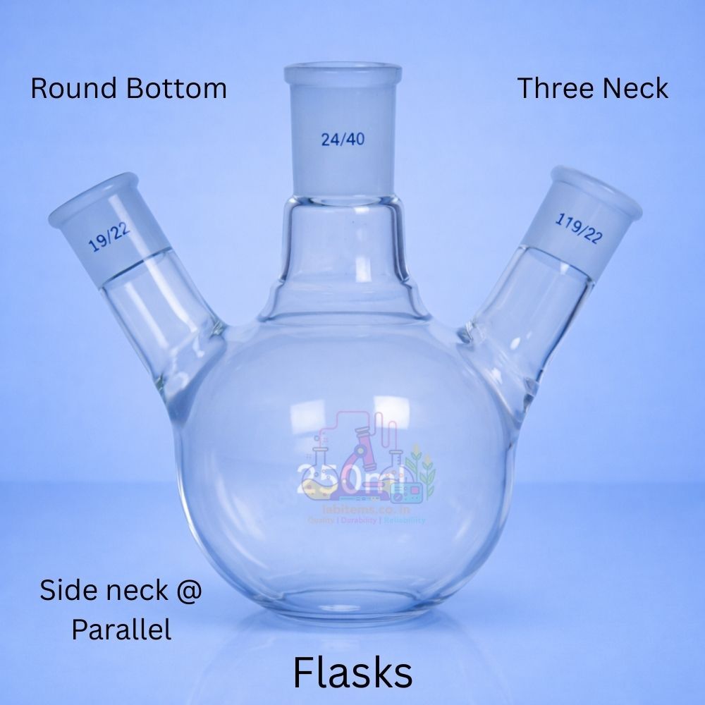Three Neck Round Bottom Flask | Parallel & Angle | 50–20000 mL ...