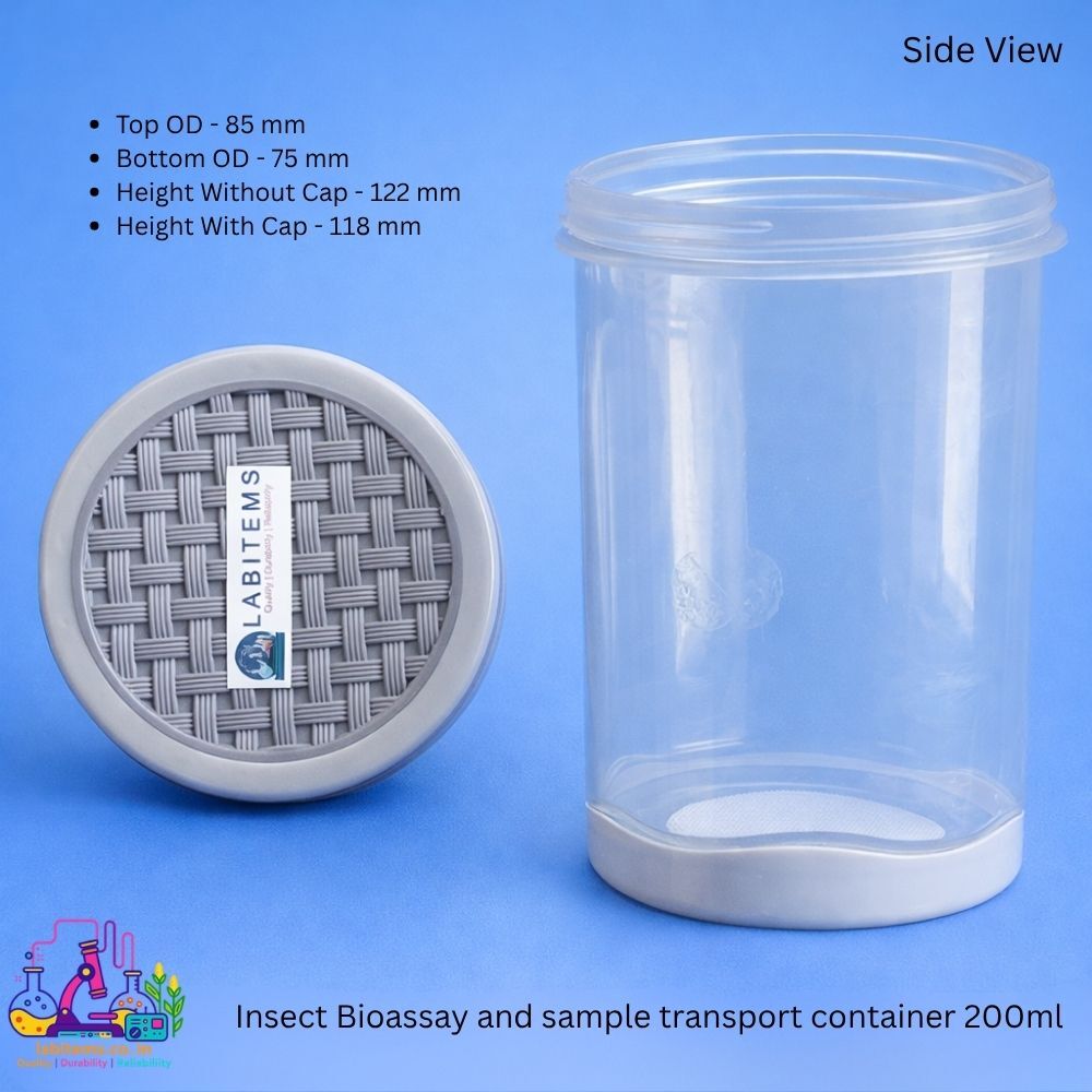 Insect bioassay and insect sample transport containers in united states