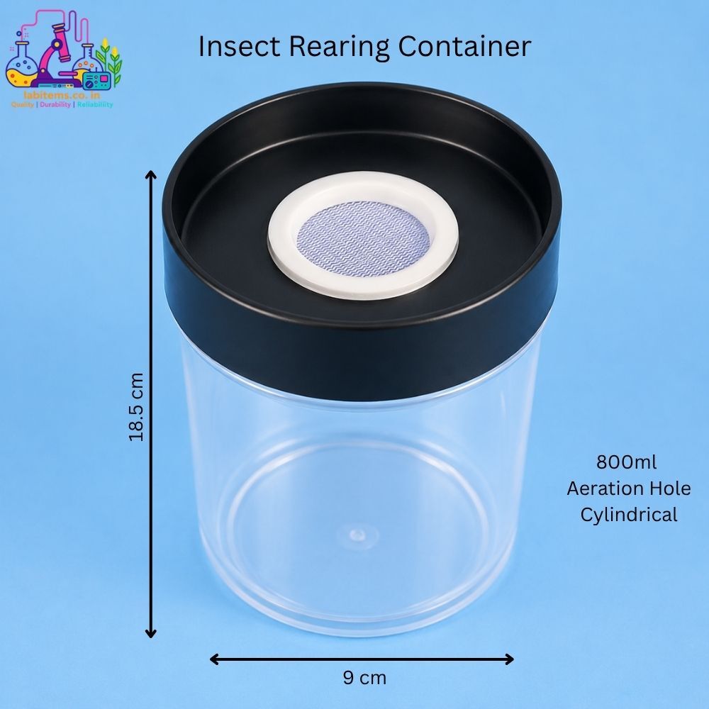 Cylindrical 800 ml Insect Rearing Container with Aeration Lid – Durable ...