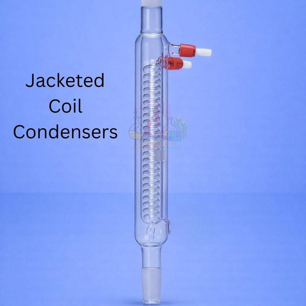 Jacketed Coil Condenser | RELIGLAS | 160–300 mm | Spiral Glass, High ...