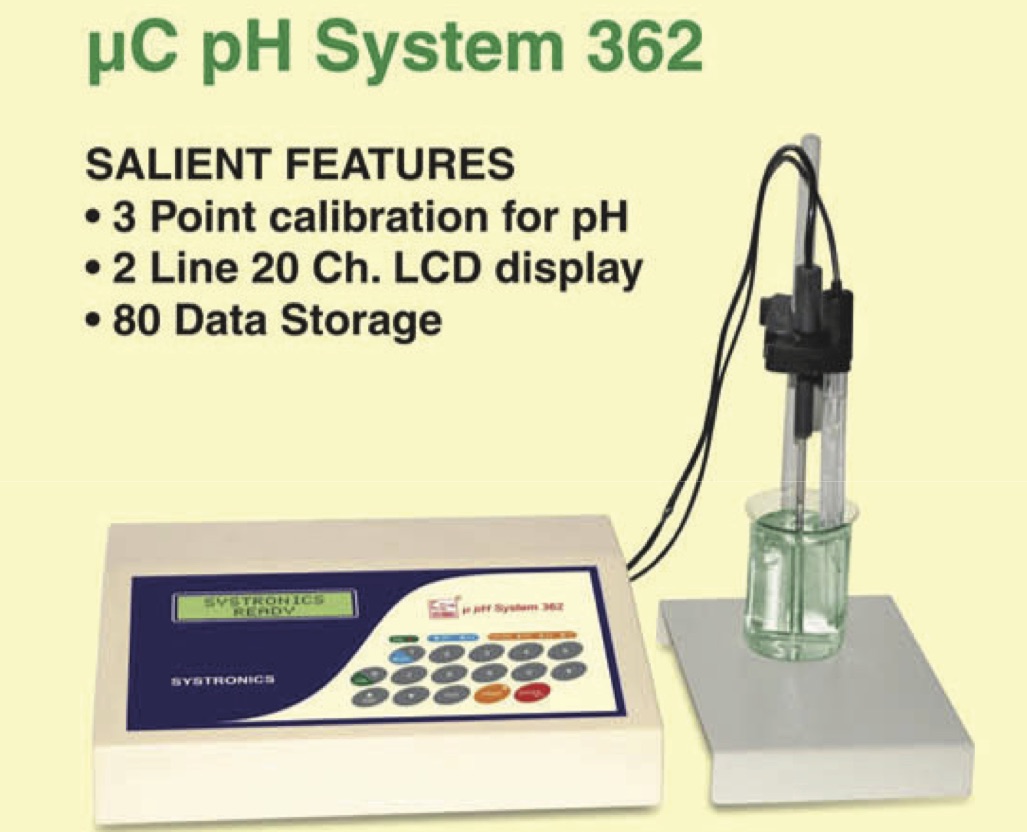 pH system (µ Controller Based) with Electrode and Temp. Probe (Type : 362 ) LILI50 pH system (µ Controller Based) with Electrode and Temp. Probe (Type : 362 ) LILI50